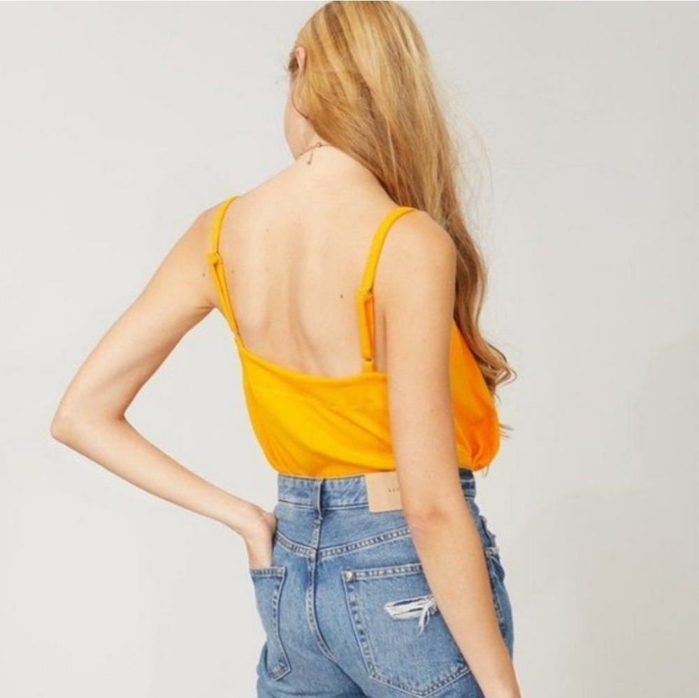 HP💖🎉 Free People Tangerine Marissa Ribbed Bodysuit in Tangerine 🍊 Size Medium - Picture 5 of 9